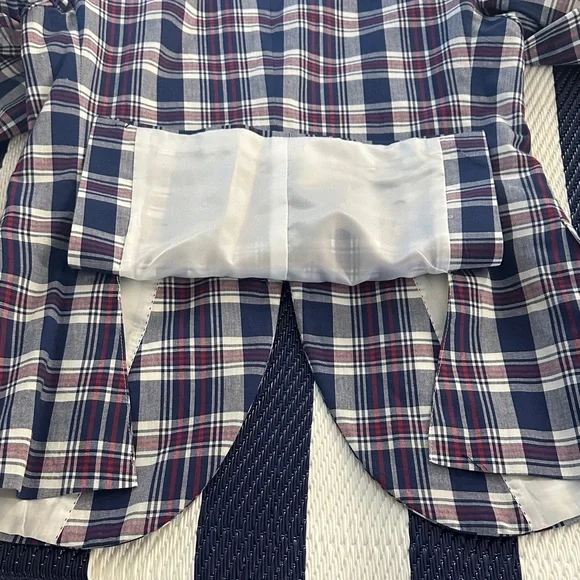 Paisley & Gray Dover Notch Jacket Navy and Red Plaid Blazer